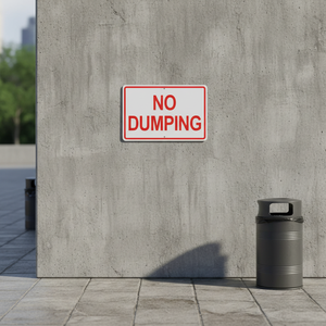 Panneau de signalisation flexible en aluminium Securun - Interdiction de déversement - Avertissement pour usage intérieur/extérieur - Durable et antirouille - Product Image 4