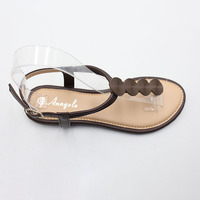 Sandales plates avec chaîne en or pour femmes, chaussures d'extérieur, de plage, de qualité supérieure, dernière collection