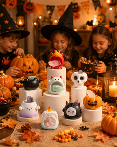 Ornements en résine pour Halloween, figurines mignonnes de citrouille et de fantôme en cristal pour la décoration de bureau et <span class=keywords><strong>les</strong></span> cadeaux de fête - Product Image 3