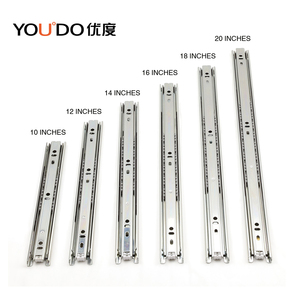 YOUDO 1.5mm Aço Gabinete Metal Ferramenta Trilho Telescópico 3-Fold Extensão Completa Rolamento de Esferas Macio Fechar Gaveta <span class=keywords><strong>Slide</strong></span> para Uso de Cozinha - Product Image 1