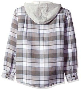New Arrival Factory Price Custom Design Cotton <strong>Flannel</strong> <strong>Shirt</strong> <strong>Jacket</strong> With Hoodie <strong>Denim</strong> <strong>Lined</strong> Heated Crew Neck OEM Service - Product Image 6