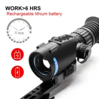 Caméra thermique 384*288 avec vision nocturne 25mm 35mm 3X 6X 9X, enregistrement vidéo, PIP et WiFi