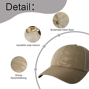 Cappellino da Baseball Heycap Traspirante in Rete con Visiera Rigida, Personalizzabile con Logo Ricamato 3D, Fodera Mimetica e Visiera Curva - Product Image 4