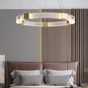 โคมไฟระย้าสแตนเลสสตีลสีทอง ไฟ LED ปรับความสูงได้ ขั้วหลอด E26 แสงวอร์มไวท์ 3500K ปรับความสว่างได้ รับประกัน 5 ปี - Product Image 5
