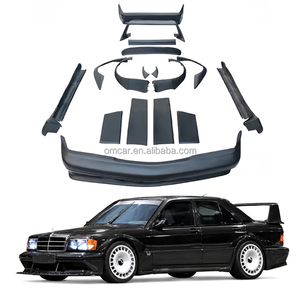 Auto-Tuning-Teile für Benz W201 190E Upgrade EVO FRP Breitbau-Kit für Mercedes C-Klasse Frontstoßstange Heckspoiler Seitenschweller - Product Image 1