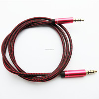 Car 1m 3ft ps4 Cable pioneer Audio Aux to 3 Pin 3.5mm Aux Audio Cable Auxiliar with Microphone Retail Box