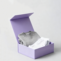 Boîte à vêtements avec logo personnalisé, impression de luxe, boîte cadeau pliable magnétique, boîte en carton rigide pliable avec aimant