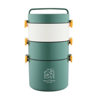 Jieyang Lebo-Boîte à lunch ronde empilable en plastique multicouche pour micro-ondes, personnalisable, étanche, avec couverts, nouveauté Offre Spéciale
