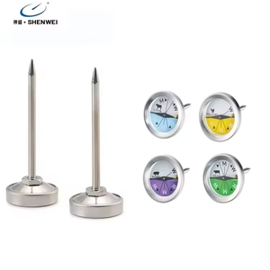 Thermomètre étanche en acier inoxydable rond mini pour viande, agneau, porc, bœuf, poulet, modèle 2025, NOUVEAU, VENTE CHAUDE - Product Image 5