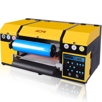 US Stock ACHI Printer Mini Dual sisi, Printer Mini ringkas dua sisi cetak 13 "A3 ukuran 2in1 Dual XP600 kepala UV DTF Laminating dengan dudukan pemotong Film