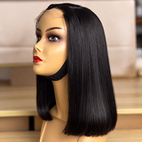 Perruque Bob 4x4 Lace Row Hair SDD Super Double Drawn en cheveux humains, avec fermeture en dentelle côté gauche, pré-épilée, sans colle, pour femmes