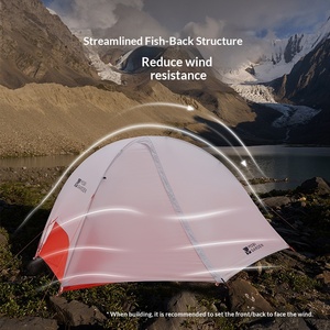 Tente de randonnée double couche trois saisons, légère, pour montagne froide, ultra-légère, portable, imperméable 1000-1500 mm, pour <span class=keywords><strong>camping</strong></span> - Product Image 1