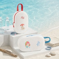 Sac de voyage à roulettes à coque lisse, motif ours adorable, bicolore, avec poignée, pour vacances tropicales, océan, plage, île