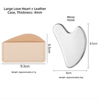Grattoir Gua Sha en acier inoxydable avec logo personnalisable pour le soin du visage, masseur musculaire des yeux, grattoir corporel universel