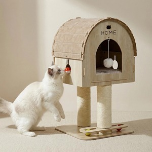 Kolay Kurulumlu Kedi Evi Lüks Tırmalama Platformu Çok Katlı Kedi Ağacı Keçe Çatılı Klasik Modern Tasarım Dayanıklı Geniş Kedi Evi - Product Image 3