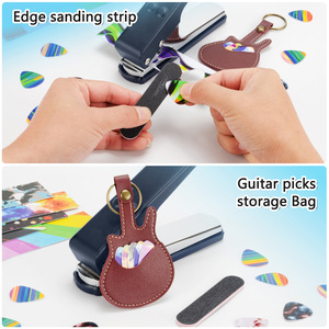 Professioneller Gitarrenplektrum-Stanzformer Handgehaltener DIY-Plektrum-Schneider mit Streifen für Akustik-, Elektro- und Bassgitarren mit Individuellem Logo - Product Image 3
