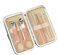 WELLFLYER Ensemble de manucure et pédicure professionnel de luxe en acier inoxydable Coupe-ongles Outil de suppression des cuticules Outil pour les peaux mortes Soins personnels
