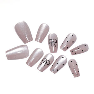 <span class=keywords><strong>Uñas</strong></span> Postizas con <span class=keywords><strong>Relieve</strong></span> <span class=keywords><strong>3D</strong></span> Estilo Francés, Diseño de Mariposa Roja, Sexy, Dulce y Moderno, Estampado de Leopardo, Parches de <span class=keywords><strong>Uñas</strong></span> para Manicura - Product Image 4