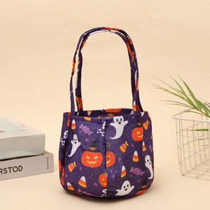 Nouveau <span class=keywords><strong>sac</strong></span> à bonbons d'Halloween en tissu non tissé à double poignée, <span class=keywords><strong>sac</strong></span> à <span class=keywords><strong>main</strong></span> citrouille, fantôme, sorcière, décoration de fête - Product Image 5
