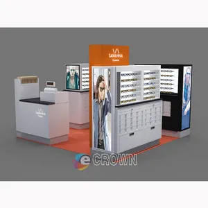 Luxury mall Display shop design eyewear kiosk design For eyewear optical kiosk showcase OEM