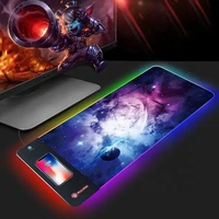 Tapis de souris de jeu à chargement sans fil, grand format, sublimation RGB, écologique, résistant aux rayures, en cuir PU antidérapant, personnalisable