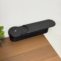 Prise de bureau encastrée avec chargeur sans fil 15W, couvercle coulissant, chargeur rapide USB PD pour tables de bureau