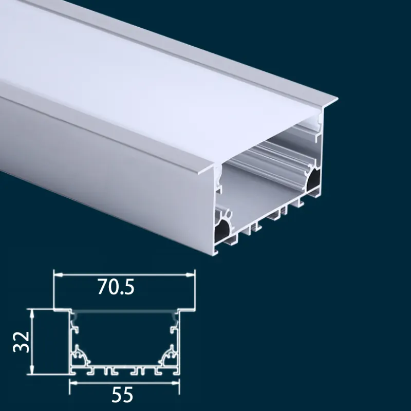 Opal leitoso LED tira luz difusor policarbonato tampa