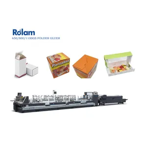 400 m/phút rolam 1100gs 4 6 góc carton gấp Máy dán với đáy khóa hộp thư mục gluer