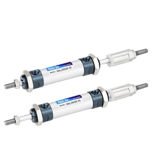 Cilindro Neumático Miniatura Qinc-Ze MALJ20 de Carrera Ajustable, Cuerpo de Aluminio Anodizado Duro, Tipo Estándar - Product Image 2