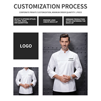 Combinaisons de chef pour hommes - Veste de chef à manches longues pour l'été, cuisine, restaurant, pâtisserie, hôtel, uniformes de restaurant et de bar
