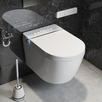 P-Trap Elektrik Cerdas Bidet Kamar Mandi, Tangki Air Tersembunyi Di Dinding, Toilet Cerdas Model Eropa Belakang Ke Dinding