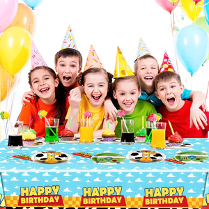 Lots de vaisselle jetable écologique en papier, thème cowboy de dessin animé, pour fêtes et <span class=keywords><strong>d</strong></span>écorations - Product Image 3