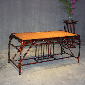 <b>Bamboo</b> Craft Tea Table Handmade <b>Bamboo</b> Weaving Lining Home Decoration Guizhou Origin - Product Image 1