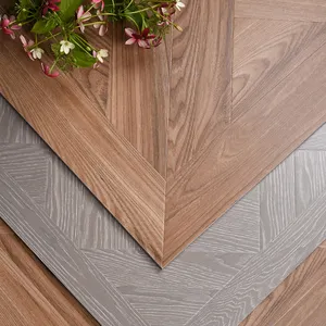 Azulejos de porcelana de Color madera para interiores, azulejos de 600x600mm de cerámica rústica esmaltada para suelo