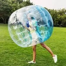 Ballon à bulles gonflable en PVC de taille humaine unisexe 1,5 m/1,2 m TPU DIY pour saut à bulles, football à bulles, zorb corporel, mer - Product Image 6