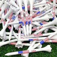 Fabricant d'accessoires de golf design personnalisé Tees de club de golf Tee de golf incassable en bois de bambou naturel