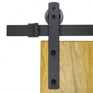 Kit de quincaillerie pour porte coulissante WEKIS Basic 6,6 pieds avec 5 rails en acier et laiton pour application en cuisine, fixation robuste - Product Image 6