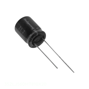 ตัวเก็บประจุแบบมีรูผ่านทางรัศมี560 uF 20% 35V ตัวเก็บประจุแบบ35ZLJ560MT810X20ของแท้560 uF - Product Image 1