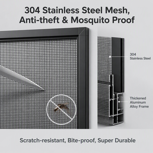 <span class=keywords><strong>Puerta</strong></span> <span class=keywords><strong>Mosquitera</strong></span> Corredera Plegable Moderna de Acero Inoxidable para Uso Doméstico, Hotelero y Comercial - Product Image 3