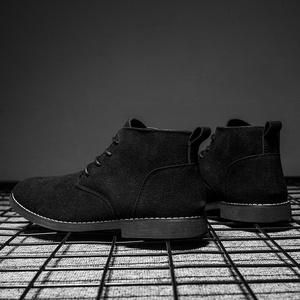 Baskets tendance pour hommes, bottes décontractées en similicuir antidérapantes avec amorti doux et bout pointu - Product Image 4