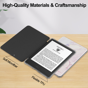 Bojin, funda de silicona suave transparente de 7 pulgadas para Kindle Paperwhite 12th 2024, fundas transparentes de cuero con solapa para tableta - Product Image 5