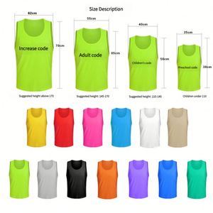 Maillots d'entraînement numérotés personnalisés / Gilets de football et de basketball pour enfants, jeunes et adultes - Idéal pour les sports d'équipe - Product Image 2