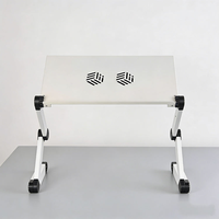 Soporte Ajustable para Portátil Great Roc Convertible de Aluminio, Escritorio para Portátil con Ventilador de Refrigeración Grande y Alfombrilla para Ratón