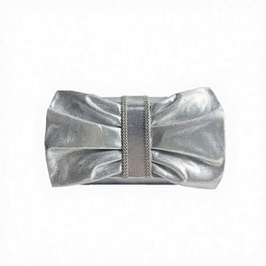Handmade Metal <b>Clutch</b> Gold <b>Silver</b> Evening Tote Bags Fashionable HalfMoon Ladies' Party <b>Clutches</b> Online Shopping India - Product Image 3