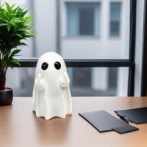 Figura de Resina de Fantasma de Halloween, Diseño Artístico de Animal Pintado a Mano para Decoración del Hogar y Regalos - Product Image 2