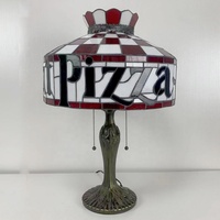 Lampe de bureau LongHuiJing 16 pouces, style européen, abat-jour en verre teinté artisanal, alimentation CA, lumière artistique antique