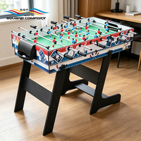 Table de jeux multifonction 4 en 1 S.Q.F pour enfants, table de billard miniature pliable, table de ping-pong, hockey sur air, baby-foot, table colorée, gain de place