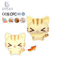 Porte-clés en peluche chat de dessin animé doux UYEAH OEM/ODM CE CPC EN71, cadeau personnalisé avec logo, mascotte animale, jouet en peluche chat