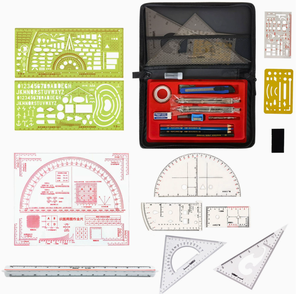 Juego de Herramientas de Cartografía DF 81, Herramientas Topográficas, Herramientas para Marcar Latitud y Longitud, Reglas de Comando, Juegos de Herramientas de Cartografía - Product Image 1