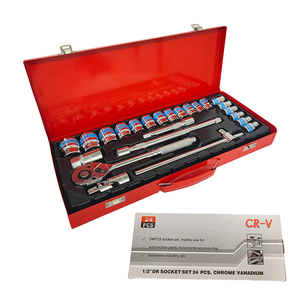 24 Stuks Stopcontact Set Metalen Doos 1/<span class=keywords><strong>2</strong></span> "Schroevendraaier Dopset Ratel Huishoudelijke Gereedschapsset - Product Image 1